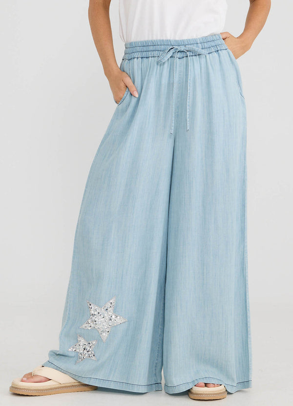 Brave and True Phillipa Pants - Icy Blue