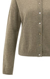 YAYA Knitted High Neck Cardigan - Capers Melange