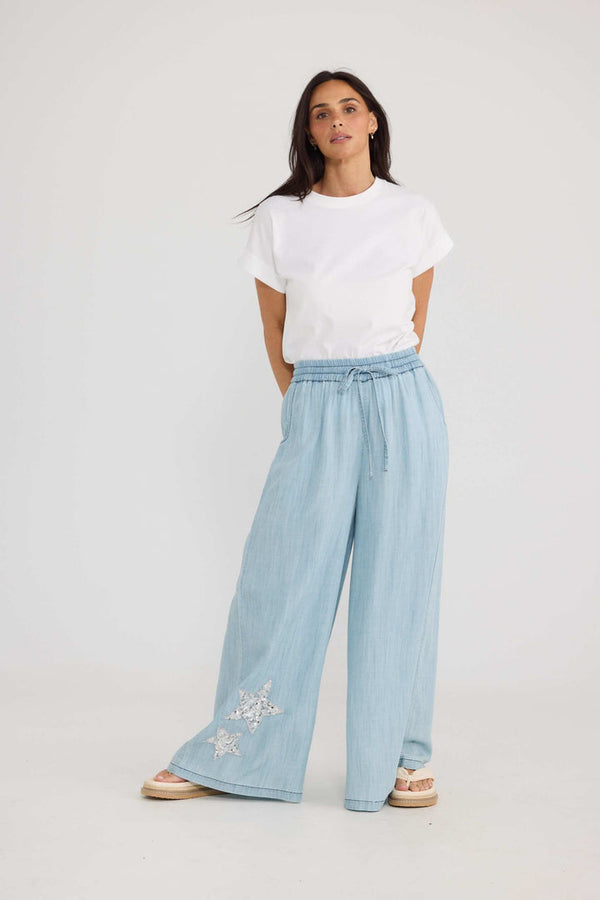 Brave and True Phillipa Pants - Icy Blue