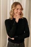 La Petite Etoile High Neck Sweater - Black