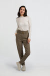 YAYA High Waist Pants - Falcon Brown