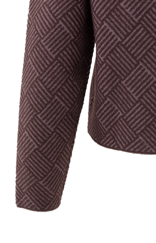 YAYA Jacquard Sweater - Fudge Purple Dessin
