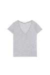 La Petite Etoile Elvie V-neck T-shirt - Gray Sequence