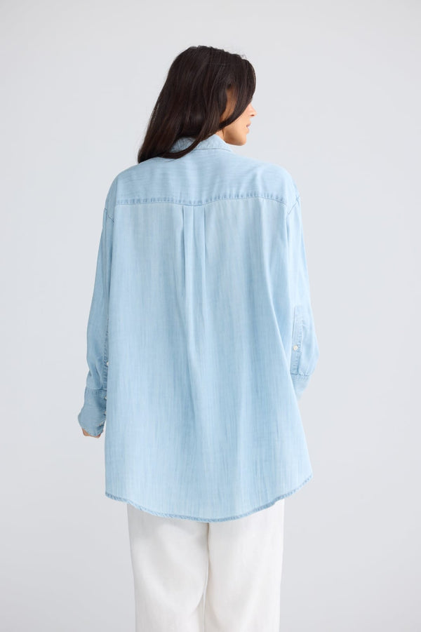Brave and True Homestead Shirt - Icy Blue