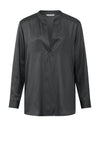 YAYA V-neck Satin Top - Phantom
