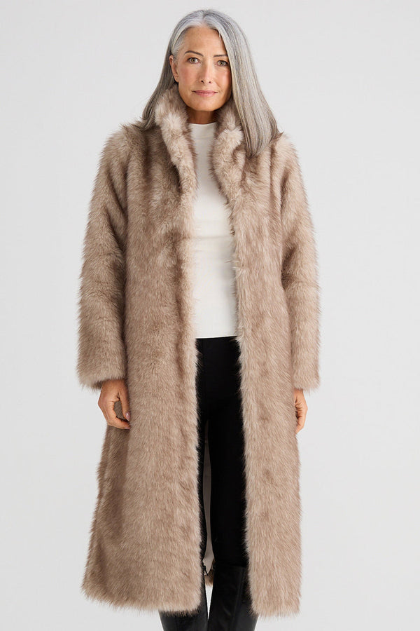 Brave+True New York Coat - Taupe Fleck