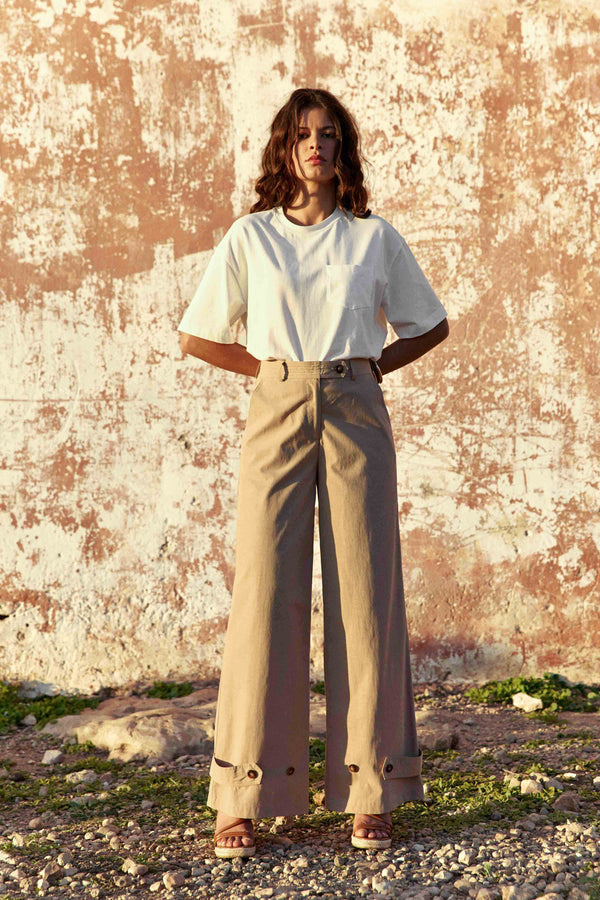 La Petite Etoile Oversized Cotton T-shirt - Ecru