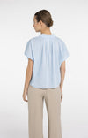YAYA Sleeveless Blouse with Button Details - Light blue