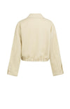 YAYA Bouse Jacket with drawstring & hidden buttons - Warm Dust Sand