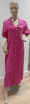 Made In Italy Linen Dress - Animal Purple