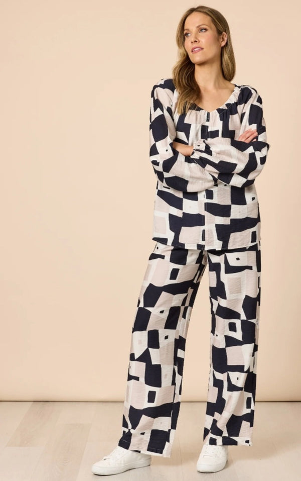 Threadz Rive Gauche Pant - Navy Multi