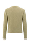 YAYA V-neck Cardigan- Pale Olive Green Melange