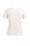 YAYA T-shirt with contrasting trim and round neck -Gray Lilac