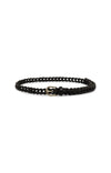 YAYA Braided leather belt with buckle - Black