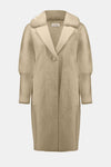 Joseph Ribkoff Feather Yarn and Faux Fur Sweater Coat