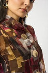 Joseph Ribkoff Jacket- Organza Abstract Print