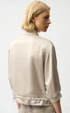 The Joseph Ribkoff Satin LDS Jacket - Moonstone