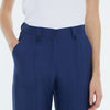 Andam Wide Leg Trouser Pants - 130-Blue