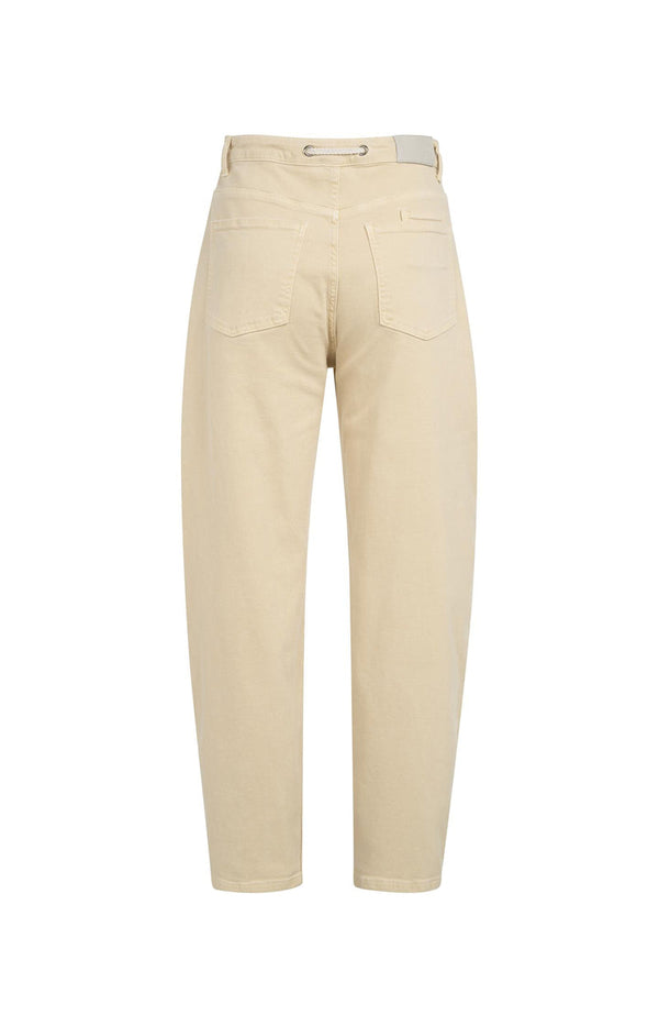 YAYA Coloured Denim with Drawstring - Warm Beige