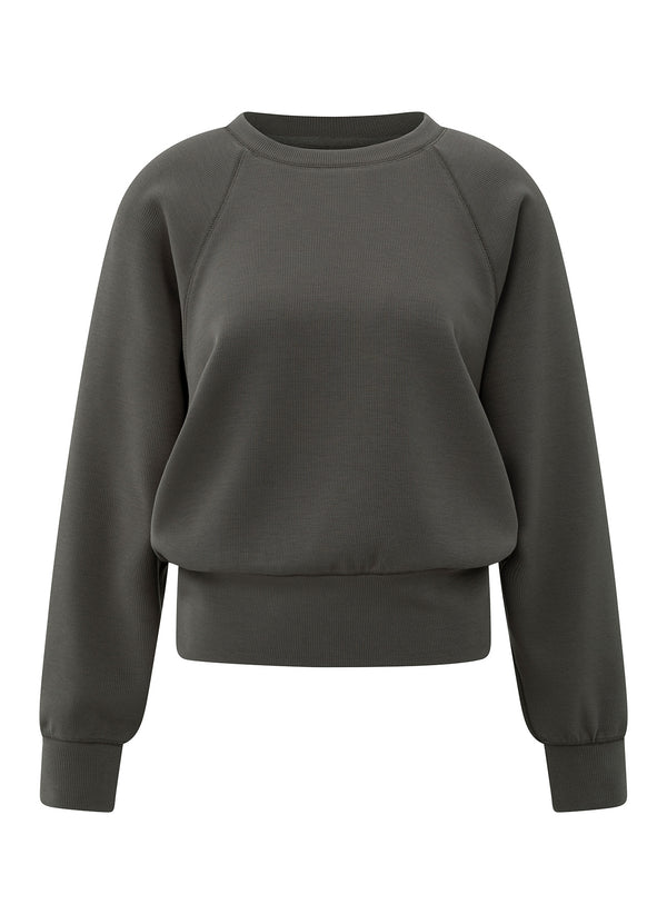 YAYA Raglan Sweatshirt - Dark Night Grey