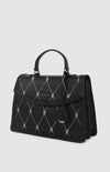PRINGLE Argyle AOP Top Handle Crossbody Bag - Black