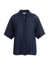 YAYA Short Sleeve Raglan Top - Navy