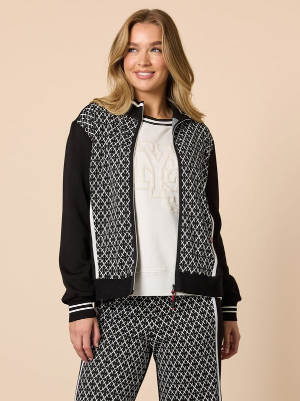 Empire Spliced Jacket - Black Ivory