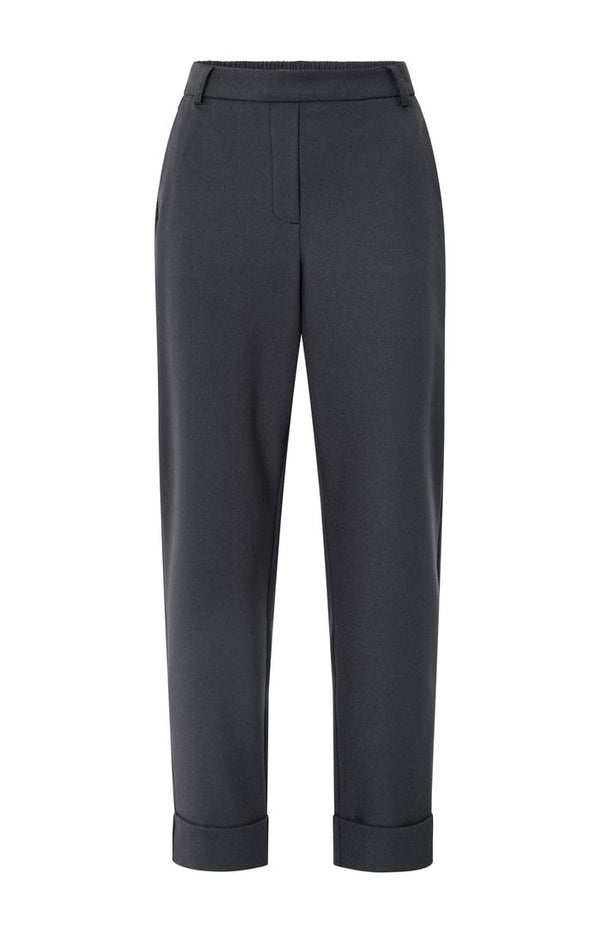YAYA Pantalon With Elastic Waist - Oyster Black