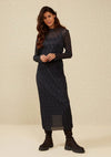 YAYA DRESS - Blueberry blue dessin