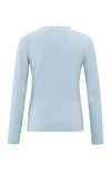 YAYA V-neck Top - Gray Dawn Blue