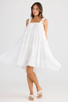 Holiday Saunter Dress - White