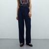 ANDAM Straight-Leg Trousers with Pleats - NavyBlue-109