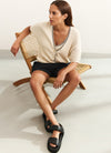 YAYA Rib Cardigan - Summer Sand