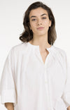 YAYA Oversized Blouse with Batwing Sleeves & Pleats