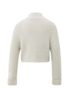 YAYA Furry Collar Sweater - CloudGrey