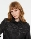 ANDAM Faux leather Jacket With Studs - Black
