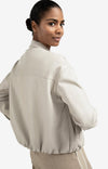 YAYA Faux Leather Jacket with Baloo - Chalk White