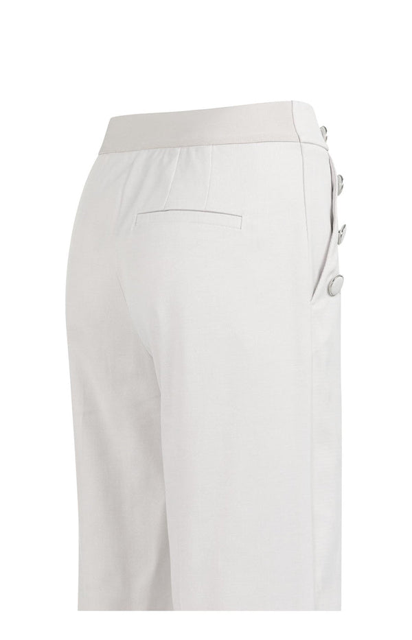 YAYA High Waist Wide Leg Trousers - Off White