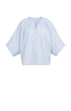 YAYA Oversized Blouse with Batwing Sleeves & Pleats