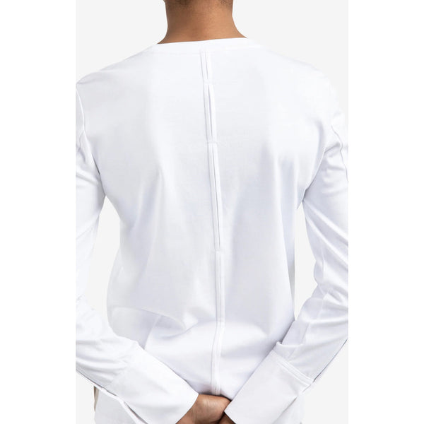 YAYA Long Sleeve Jersey Top- Pure White