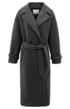 YAYA Woven Boucle Long Length Overs - Anthracite Melange