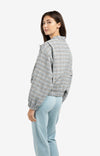 YAYA Short Woven Boucle Jacket - Ice Blue Dessin