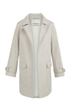 YAYA Woven mid-length trenchcoat with belt - Slate Grey
