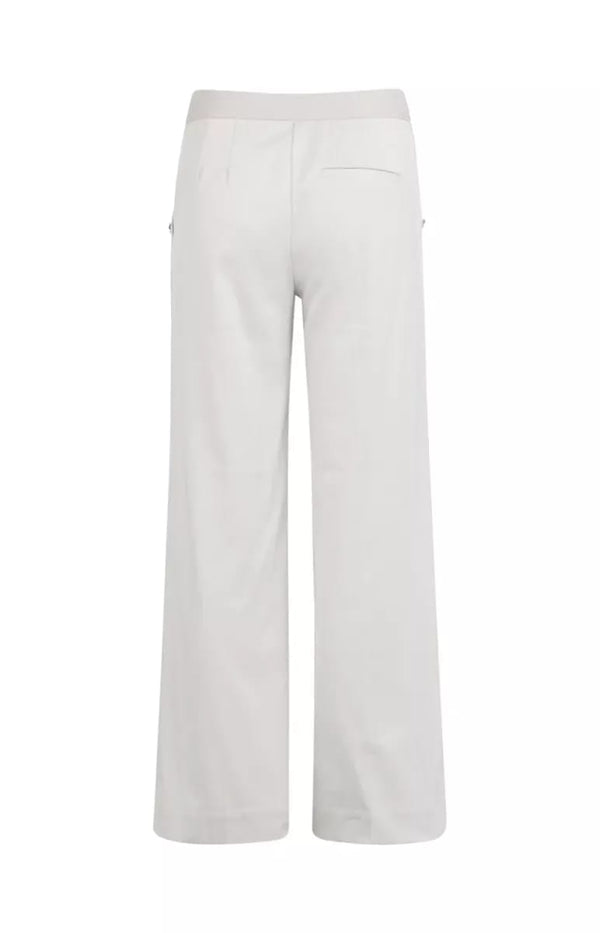 YAYA High Waist Wide Leg Trousers - Off White