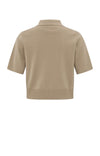 YAYA Short Sleeve Cardigan- Humus Beige