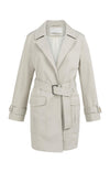 YAYA Woven mid-length trenchcoat with belt - Slate Grey