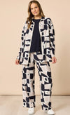 Threadz Gauche Shacket - Navy Multi