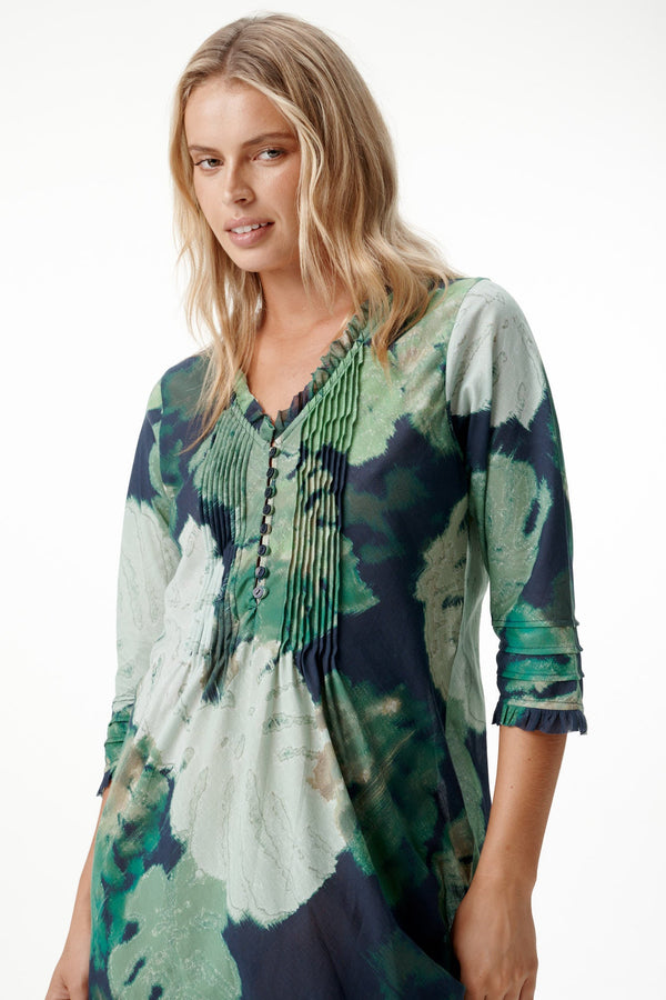 ONESEASON Mia Dress - Monstera Night-Green