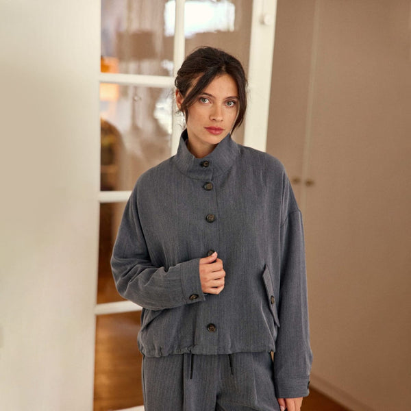 La Petite Etoile High-Neck Vely Jacket