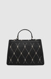 PRINGLE Argyle AOP Top Handle Crossbody Bag - Black